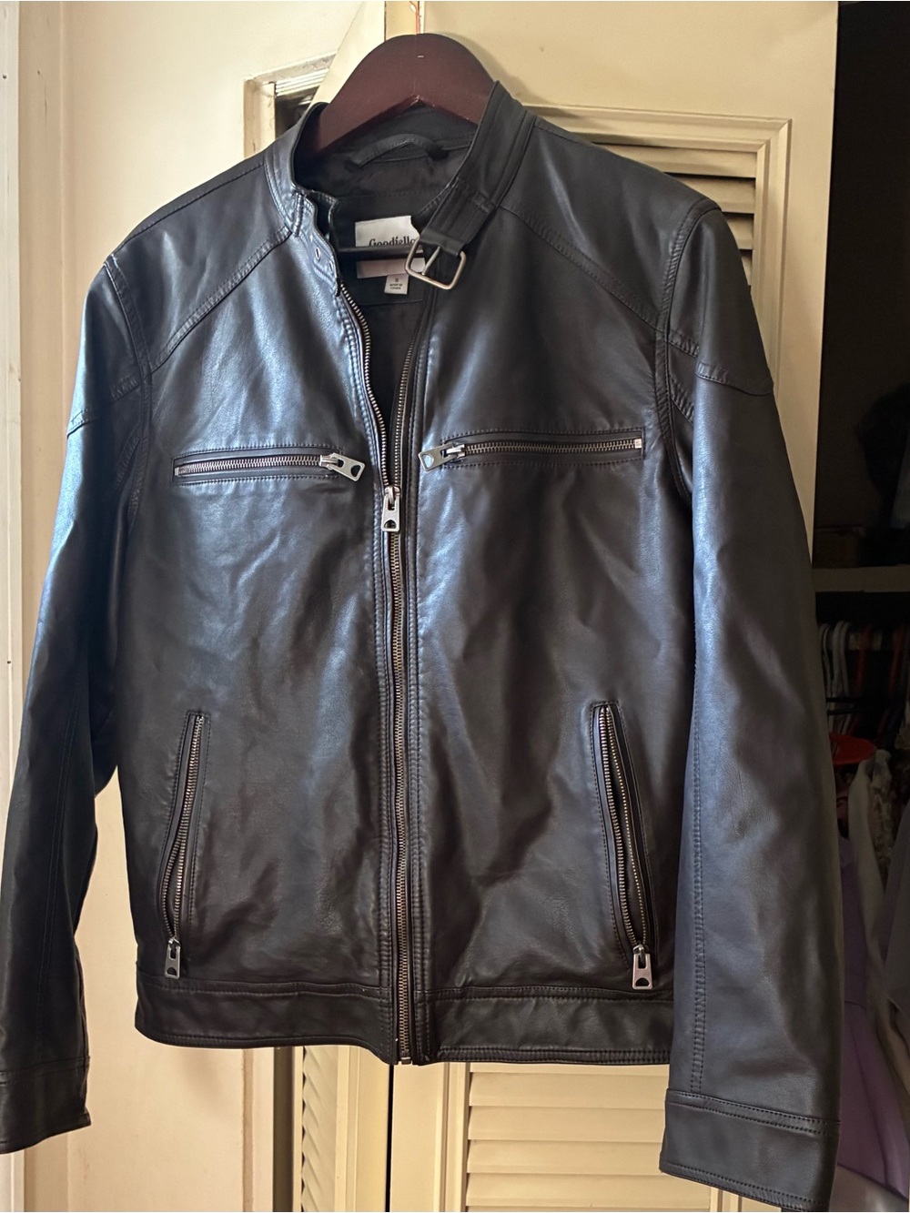 Preowned Goodfellow & Co Motorcycle Jacket dark brown men’s size small